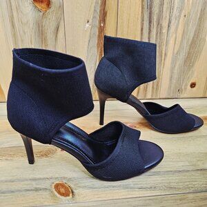 Peep Toe High Heels Stiletto Stretchy Knit